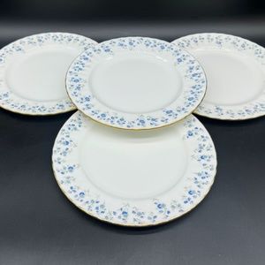 Royal Albert Memory Lane 8" Salad Plates(Set of 4) Bone China England b.